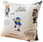 Poszewka na Poduszkę 40x40 Jasiek Jaś Bawełniana na Suwak Misie W26 - obrazek 2