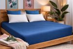 Prześcieradło z Gumką Jersey 220x200 Granat Premium Produkt Polski - obrazek 3