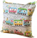 Poszewka na Poduszkę 40x40 Jasiek Jaś Bawełniana na Suwak Ciuchcia W4 - obrazek 2