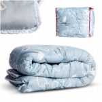 Kołdra Wełniana 200x200 Całoroczna Owcza Wełna Gruba Ciepła Szara Owieczki - obrazek 2