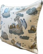 Poszewka na Poduszkę 40x40 Jasiek Jaś Bawełniana na Suwak smoki W15 - obrazek 2
