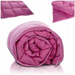 Kołdra Puchowa 160x200 2 kg Całoroczna Bawełna Puch Polski Produkt Różowa