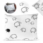 Poduszka Wełniana 50x60 Wełna Owcza Całoroczna Naturalna Bawełna Owieczki