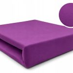 Prześcieradło z Gumką Jersey 220x200 Fioletowe Premium Produkt Polski