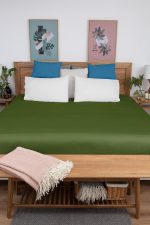 Prześcieradło z Gumką Jersey 120x200 Zieleń Premium Produkt Polski - obrazek 2