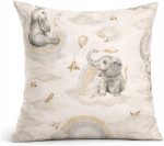 Poszewka na Poduszkę 40x40 Jasiek Jaś Bawełniana na Suwak Słoniki W6