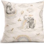 Poszewka na Poduszkę 40x40 Jasiek Jaś Bawełniana na Suwak Słoniki W6