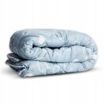 Kołdra Wełniana 140x200 Całoroczna Owcza Wełna Gruba Ciepła Szara Owieczki