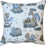 Poszewka na Poduszkę 40x40 Jasiek Jaś Bawełniana na Suwak smoki W15