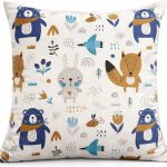 Poszewka na Poduszkę 40x40 Jasiek Jaś Bawełniana na Suwak zwierzątka W19