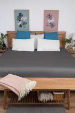 Prześcieradło z Gumką Jersey 140x200 Grafit Premium Produkt Polski - obrazek 2