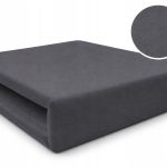 Prześcieradło z Gumką Jersey 140x200 Grafit Premium Produkt Polski