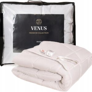Kołdra 220x200 zimowa gruba antyalergiczna pikowana biała mikrofibra VENUS